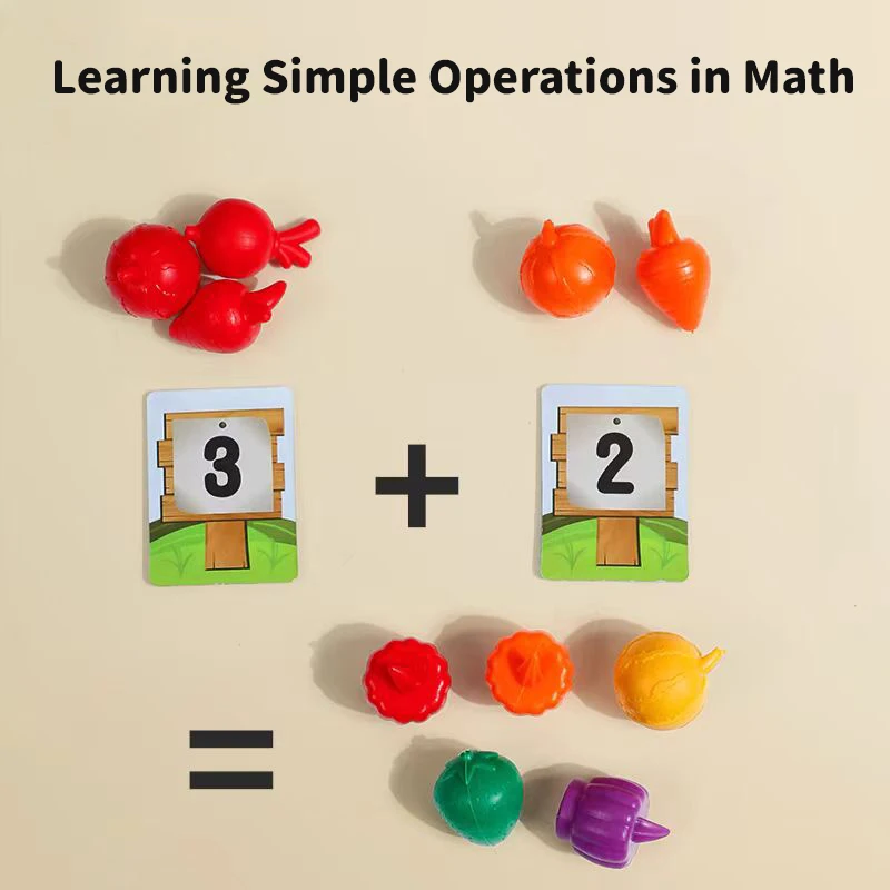 Giocattoli educativi di forma colorata del bambino di Montessori esperienza giocattoli di verdure della pianta dello zio dell'agricoltore che allenano i giocattoli di pazienza dei bambini