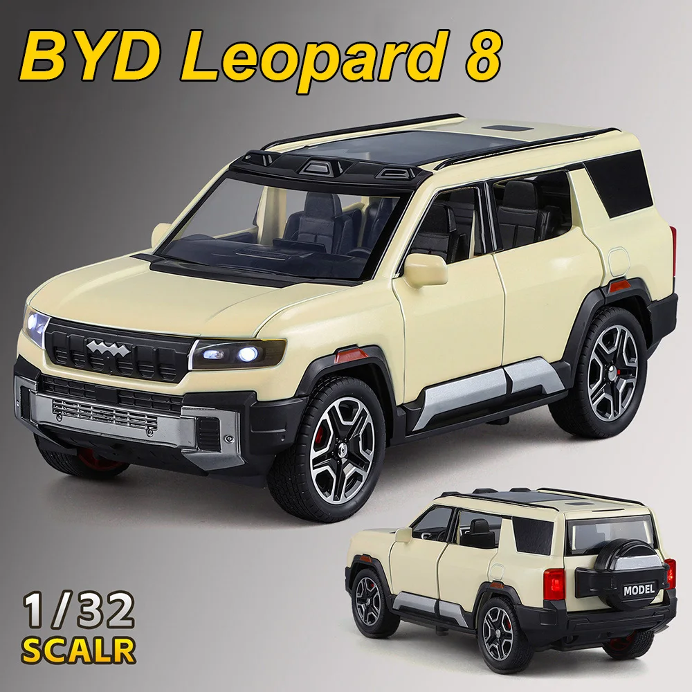 1:32 BYD Leopard 8 Yangwang U8 Modellauto aus Legierung, Spielzeugautos mit zu öffnenden Türen, Rückziehfunktion an den Hinterrädern, Geburtstagsgeschenke