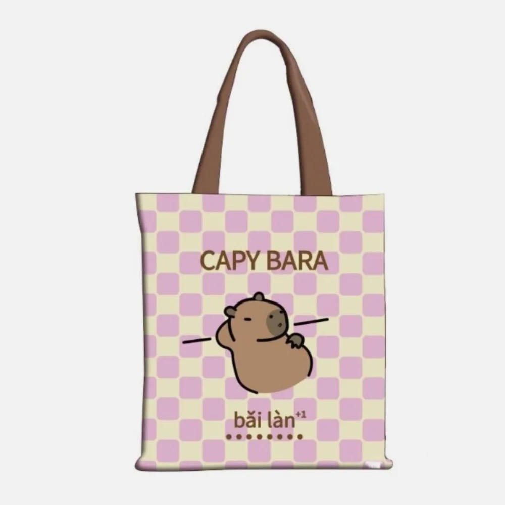 Tote Bag Durable Cute Capybara Bags School Bag Large Capacity Capibara Handbag Unisex