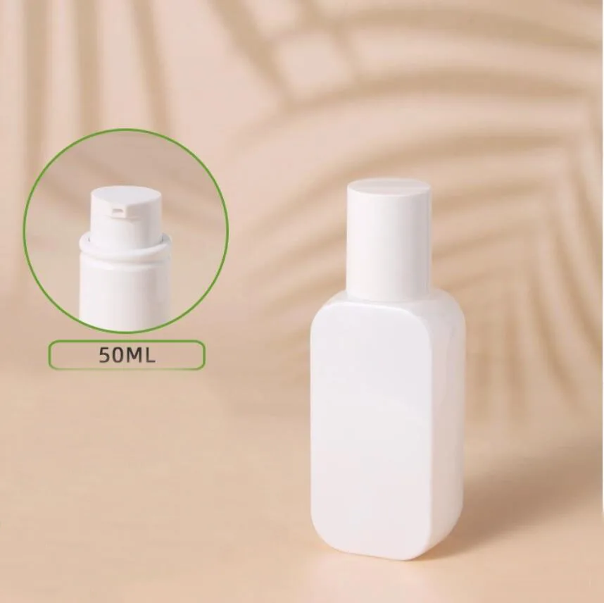 

50ml white glass bottle white pump serum/lotion/emulsion/foundation/essence toilet toner water skin care cosmetic packing