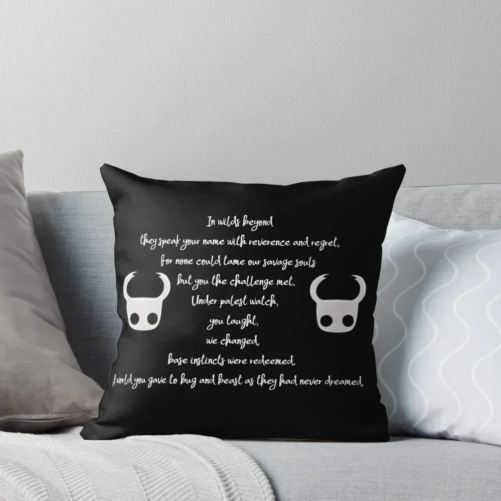 Hollow Knight Poem Throw Pillow Rectangular Cushion Cover Sofas Covers pillow