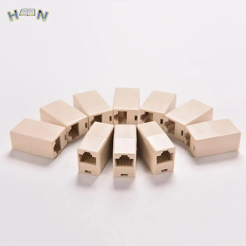 Ethernet Network LAN Cable Joiner Extender Plug Universal RJ45 Cat5 8P8C Socket Connector Coupler For Extension Broadband