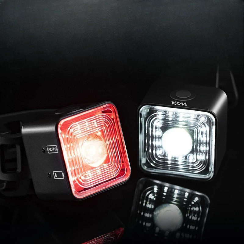 

Mountain road bike front and rear intelligent brake sensing taillights USB charging waterproof night riding strong light