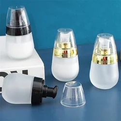 Vacuum Frosted Glass Bottle Empty Refillable Container 30ml Makeup Cosmetic Face Cream Lotion Jar Ointments Pump Travel Bottle
