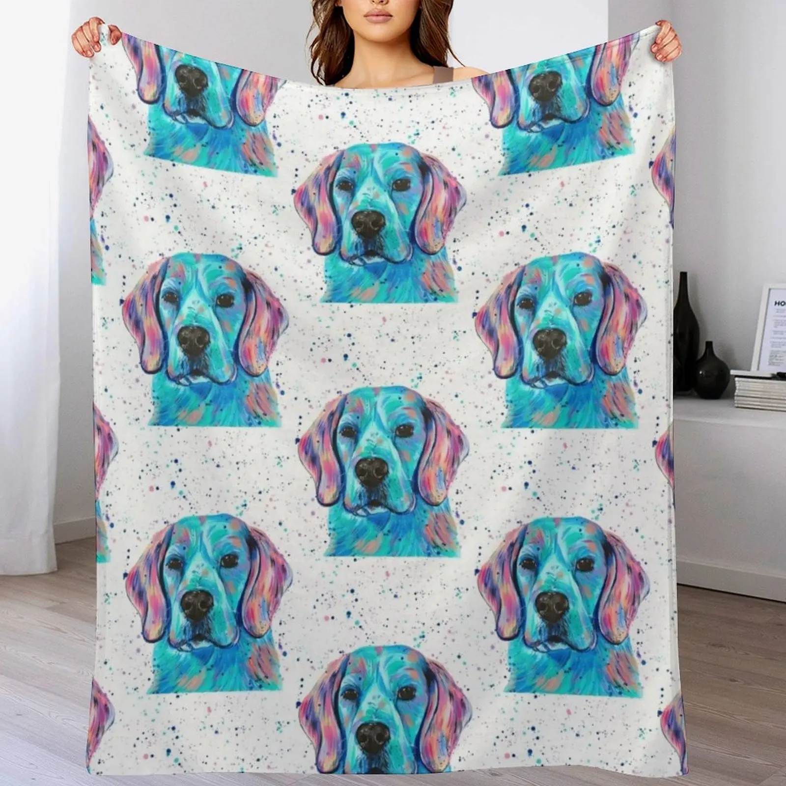 

Beagle - Colourful Dog Throw Blanket Soft Big Summer Beddings Thin Blankets