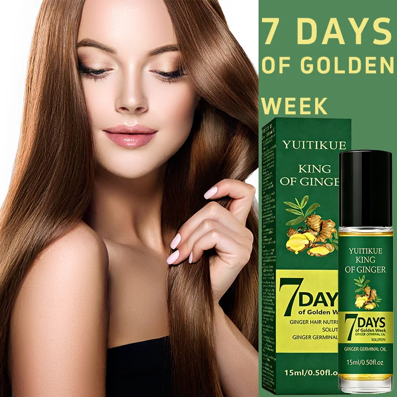 YUITIKUE King of Ginger 7 Days Germinal Oil - Hair Growth Serum Ginger Nutrient Solution for Thicker Fuller Hair