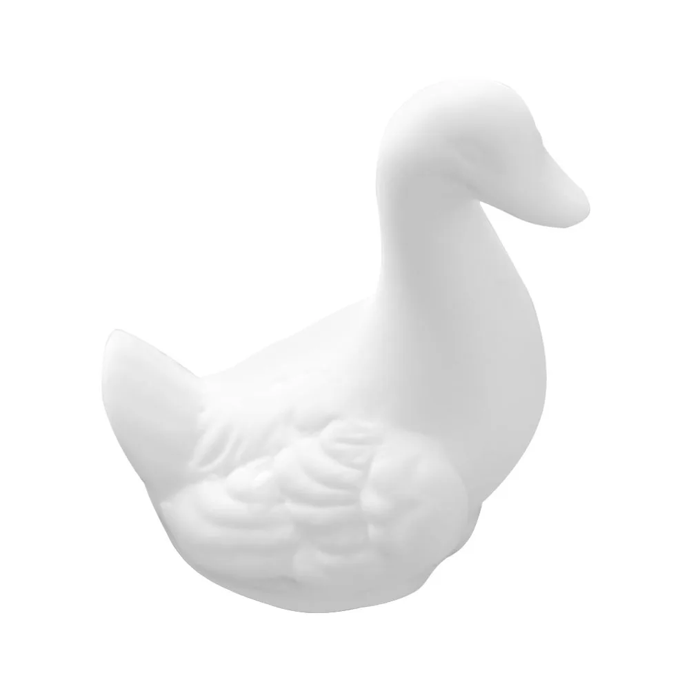 

Desktop Decoration Ceramic Duck Ornament Exquisite Design for Home Office Tea Tray Adorable Desk Decor Gift White