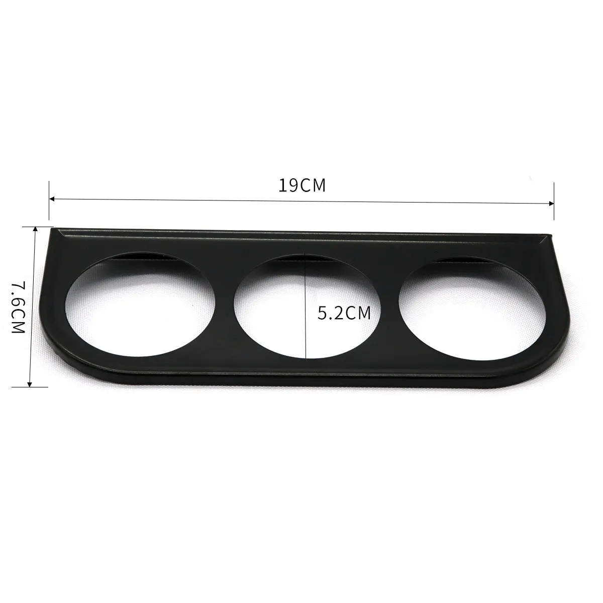52mm Triple Gauge Holder Iron Dash Mount Black Durable Practical Car Meter Cup Universal Mount Car Meter Gauge