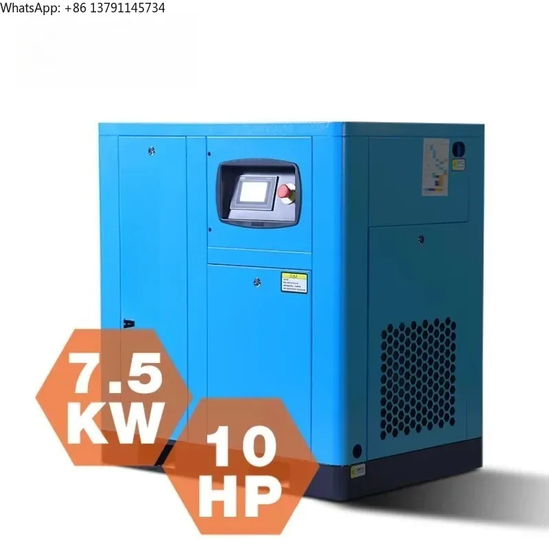 

High Quality Silent Oil Less 7.5kw 10Bar CE Standard Electric Rotary Screw Air Compressors for Industrial Use Customized Support