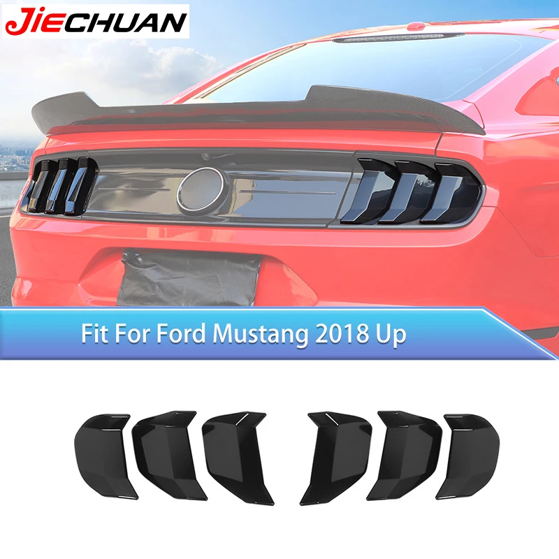 

ABS Taillight Lamp Decoration Cover Stickers For Ford Muatang 2018-2023 Car Exterior Accessories Smocked Black