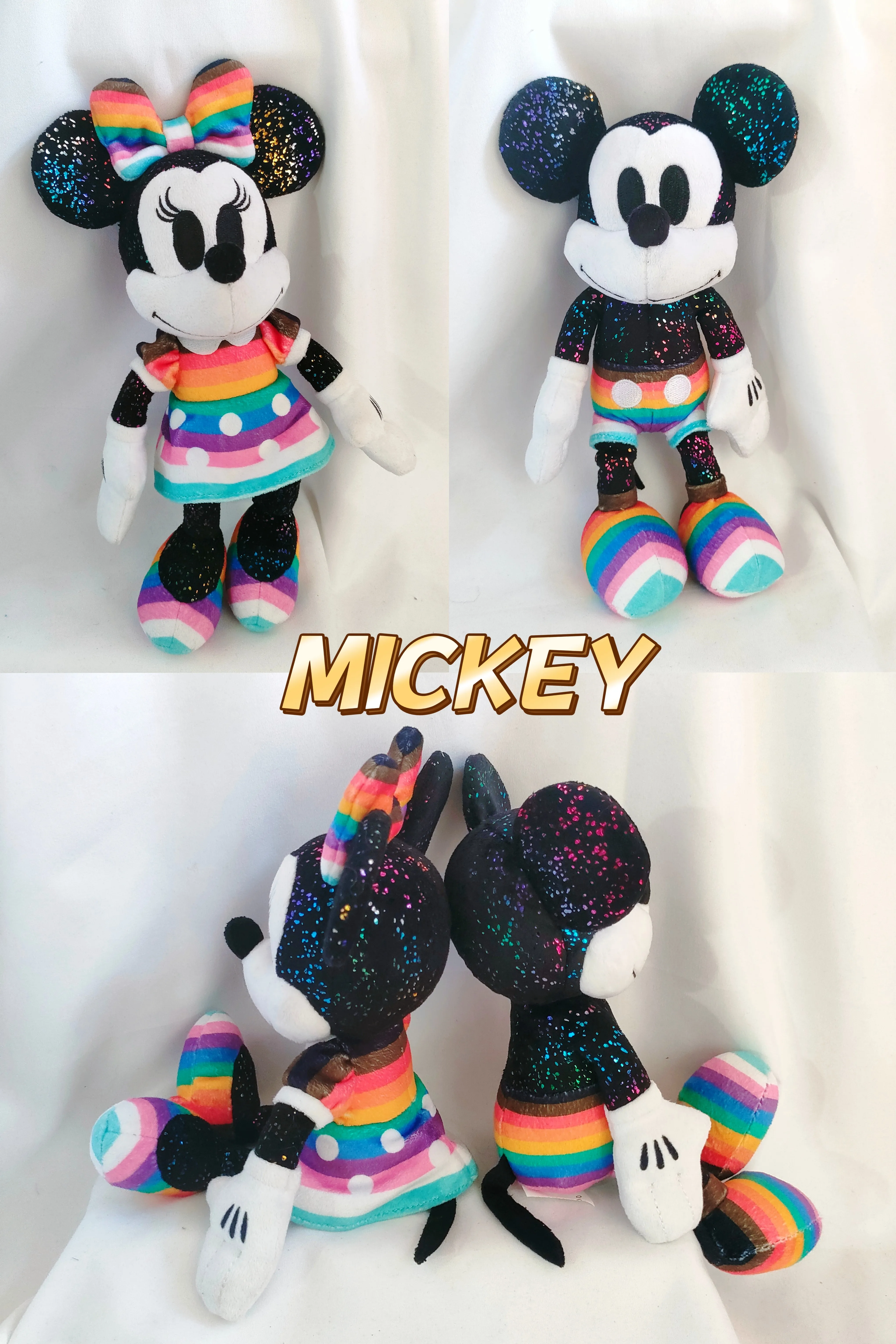 限定版-カモフラージュ柄-ミッキー＆ミニー-26cm-ぬいぐるみセット-–-コレクターズアイテム＆誕生日プレゼント