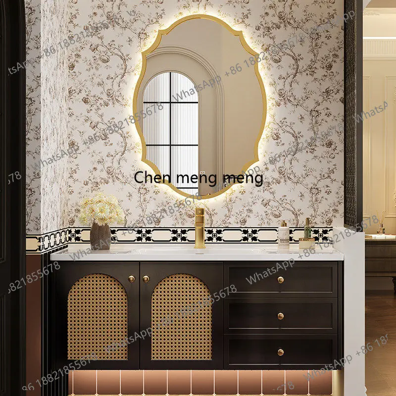 French Vintage Bathroom Cabinets Wicker Oak Combination Bathroom Cabinets Durable Nice Home Furniture In Particolare