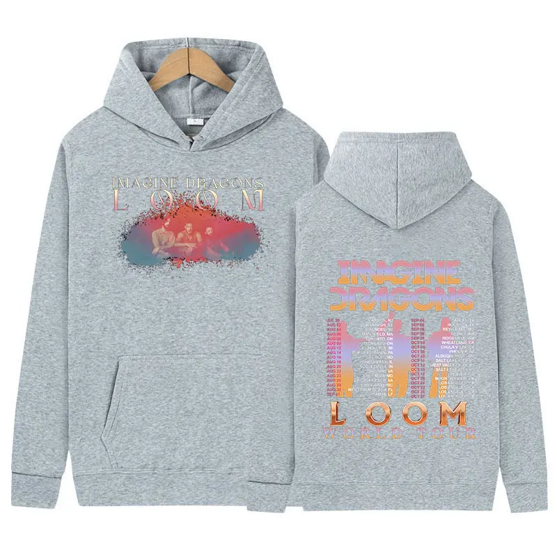 Rock Retro Imagine Dragons L00m World Tour 2024 New Hoodie Men\'s Women Hip Hop Fashion Pullover Oversized Sweatshirt Streetwear