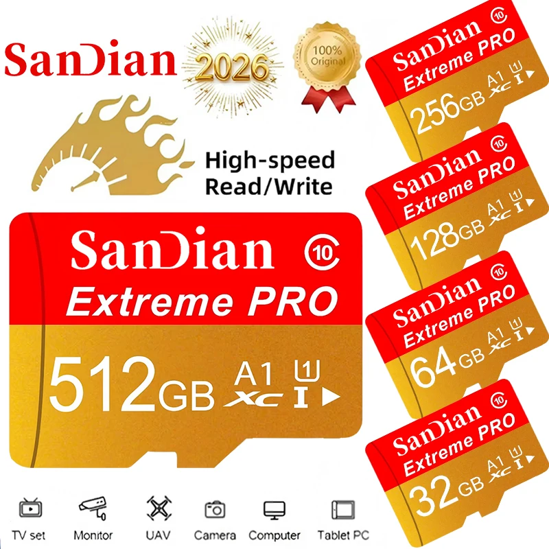 512GB High Speed Micro TF SD Card Memory Card 256GB SD Cards 128GB TF Cards for Action Camera/Handheld Game/Gaming Console/Route