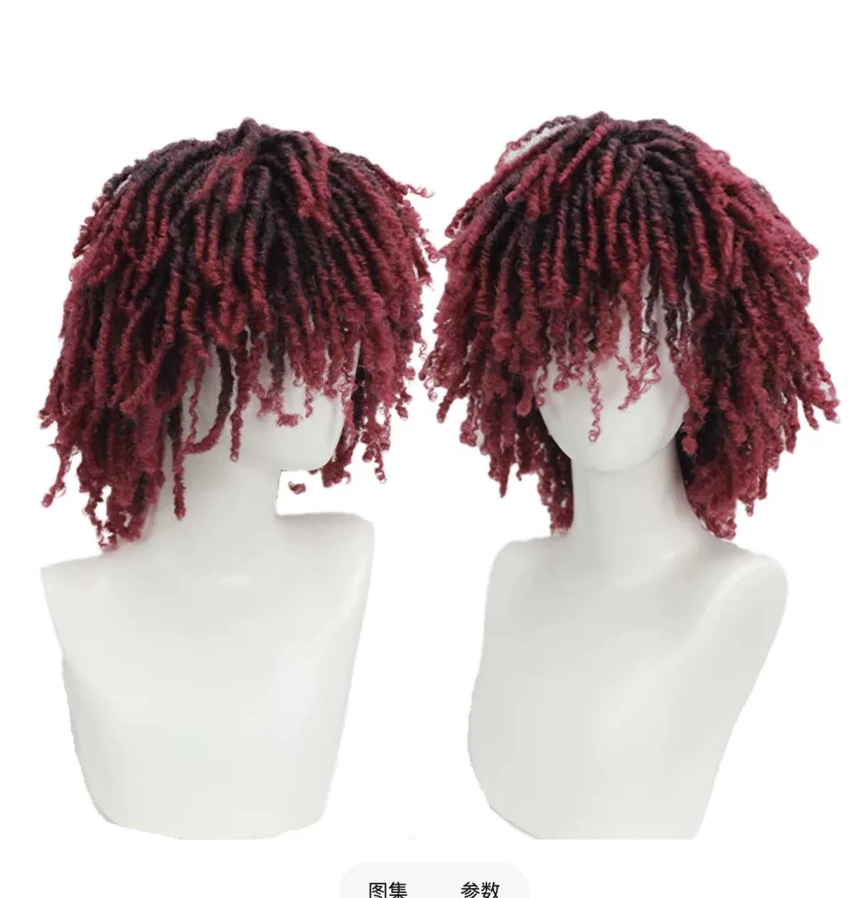 Women Short Ombre Blonde Dreadlock Wig Synthetic Twist Braided Dreads Full Wig for Daily Wear Halloween Cosplay