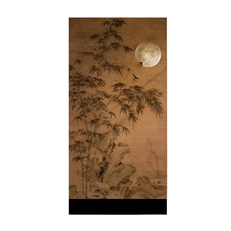 

New Chinese aesthetic entrance decorative painting high sense hanging painting corridor aisle retro mural
