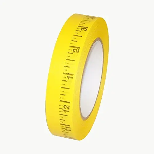 

Tapes Ruler Tape [Adhesive-Backed] ( -Measurement): 1 in. x 50 yds. (Yellow with Black printing/Imperial scale)