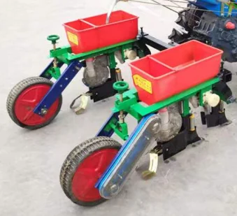 Walking tractor precision corn seeder agricultural small maize seeder two row corn planter