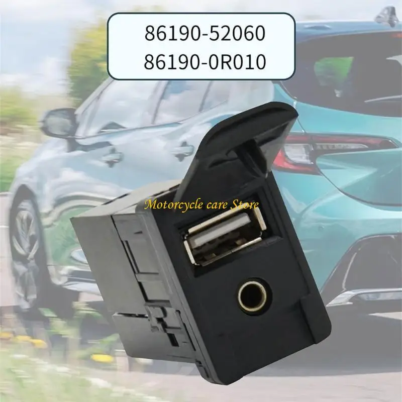 U75F Essential Car USB Port Socket Adapter for 86190-0R010 86190-52060 55434-02220, Quick Charging Feature, No Tools Required