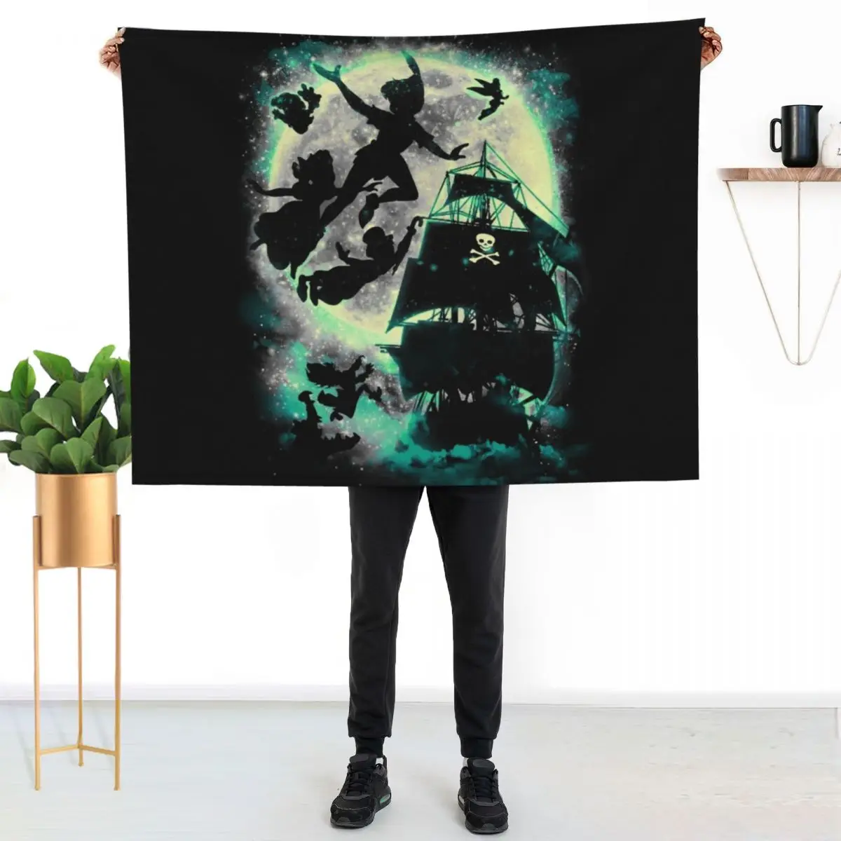 Take me to Neverland Throw Blanket couch cozy soft plush fuzzy picnic outdoor blanket