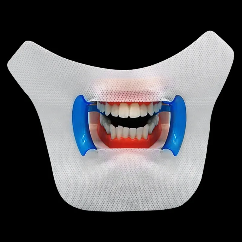500Pcs Teeth Whitening Face Gauze Disposable Mouth Mask Bib Cheek Lip Protection Pad Dentistry Material