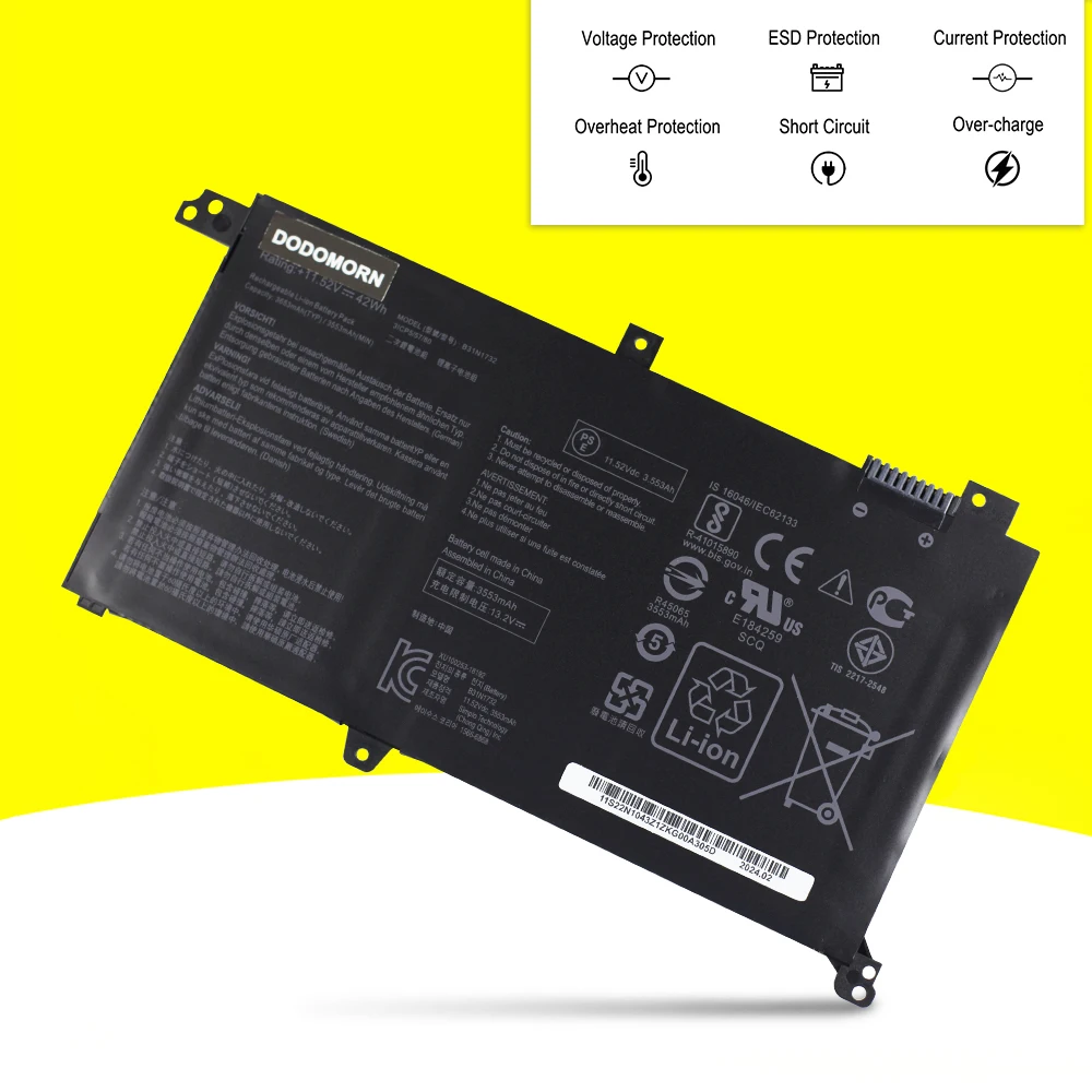 Imagem -03 - Bateria do Portátil para Asus X571g X571gt X571gd X430fn X430fa X430fa X430ua Vivobook S14 Série S430ua 11.52v 42wh S14