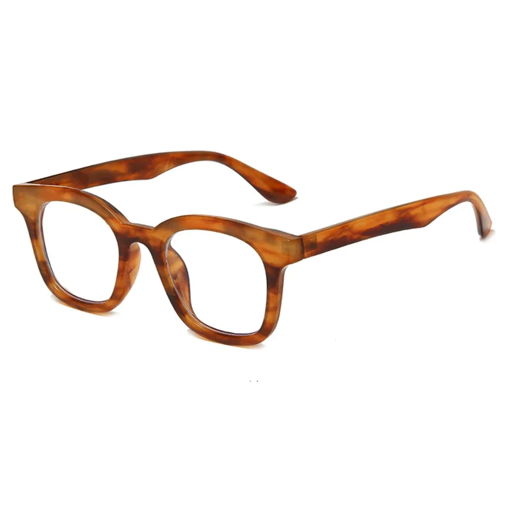 Square Frame Simple Style Handcrafted Brown Color Photochromic Progressive Multi-focal Fashion Reading Glasses +0.75 To +4