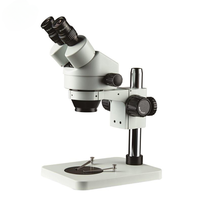 3.5X 90X 180X Simul-Focal Double Boom Stand Trinocular Stereo Zoom Microscope  Welding Repair and USE