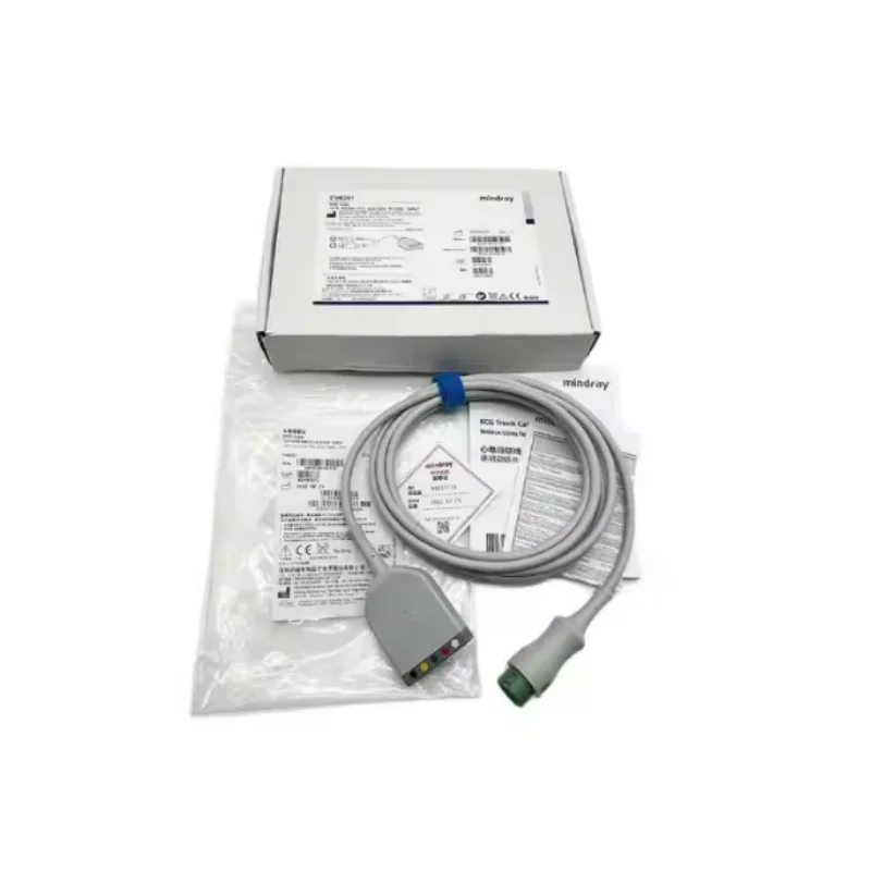 EV6201 For Mindray Original 6-pin 5-lead Integrated Cardiac Cord Defibrillation ECG Cable