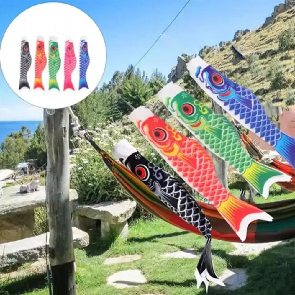 Nowy japoński styl Flaga karpia Festiwal karpia Dekoracja domu Flaga karpia Windsock Lekki baner karpia Windsock Streamer