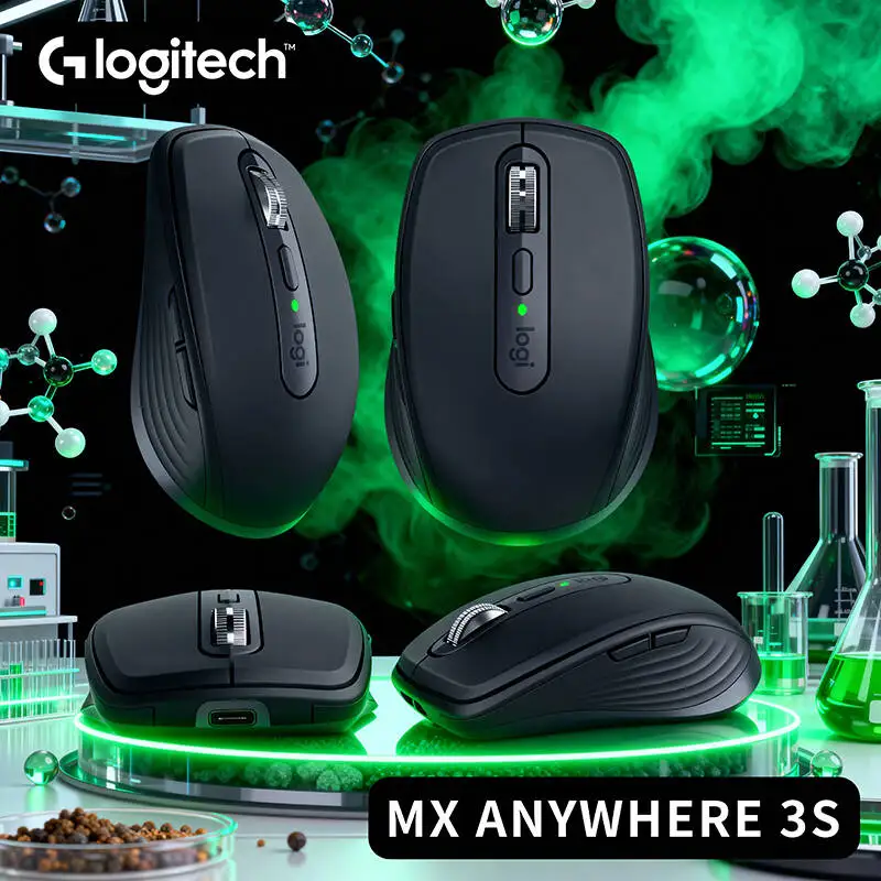

Logitech MX Anywhere 3S Silent Wireless Mouse, Hyper-Fast Scroll Wheel, USB-C Quick Charge, Portable