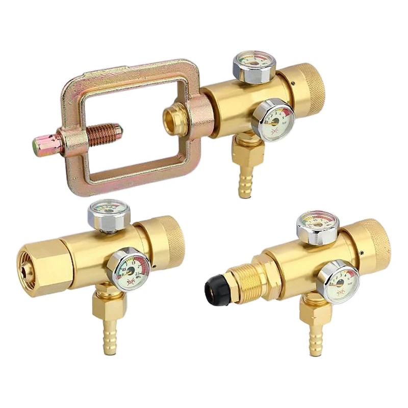 Oxygen Pressure Regulating Valve Gauge Acetylene/ Propane Meter 8mm Thread Brass Adjustable Pressure Reducing Valve 감압기