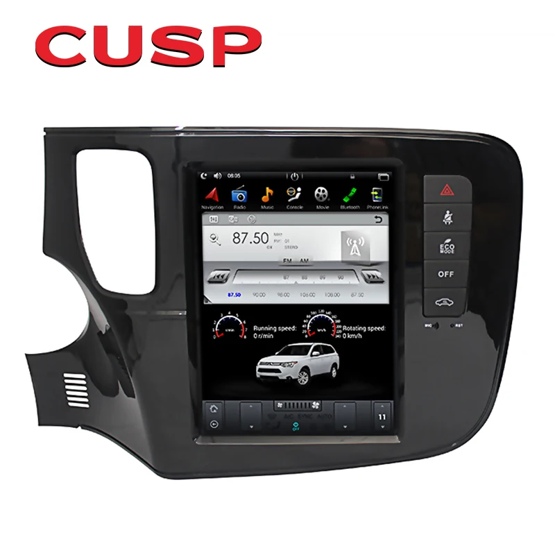 

MITSUBISHI OUTLANDER 2014- Tesla Style 10,4 дюйма Автомобильный экран Автомобильный радиоприемник Навигация Автомобильный мультимедийный авторадио Встроенный CarPlay DSP BT