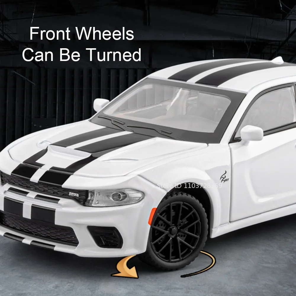 1:32 مقياس شاحن لعبة مجسمة سيارات سبيكة دييكاست الصوت ضوء الباب فتح التراجع امتصاص الصدمات الديكور للأطفال هدايا