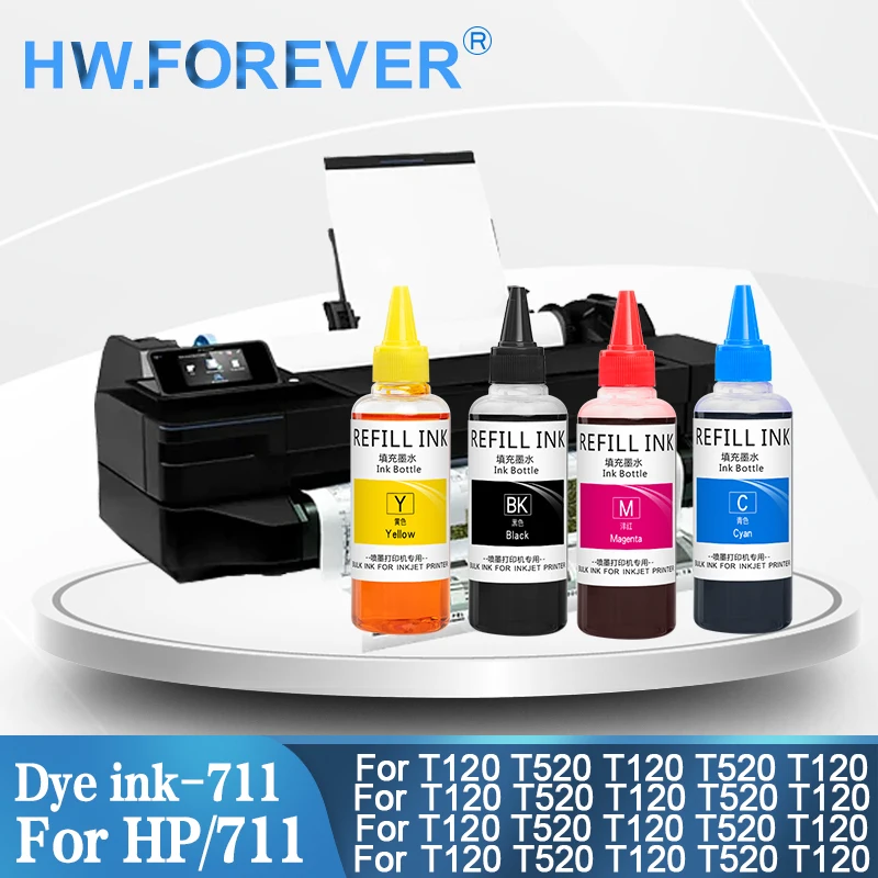 Kits de recarga de tinta de tinte Universal de 4 colores para HP 711 932 933 364 655 178 920 901 902 940 para impresora de inyección de tinta HP Officejet 7110