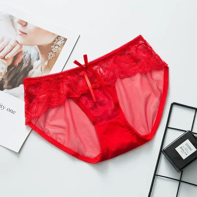 Culotte Sexy en Dentelle Ajourée pour Femme, Sous-Vêtement Confortable, Exquis, Lingerie