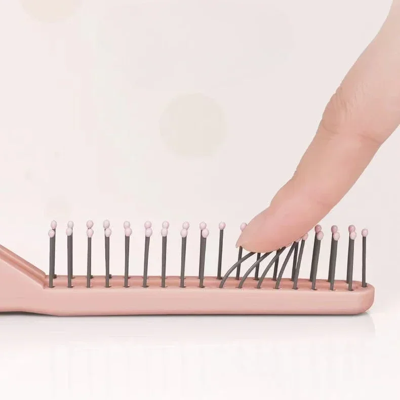 Mini spazzola per capelli pieghevole-pettine tascabile da donna, strumento portatile dritto e arricciato per bambini con denti larghi