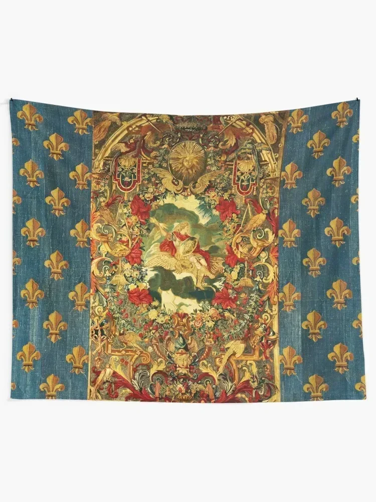 SEASONS AND ELEMENTS, AIR AND JUPITER, LOUIS XIV French Royal Embroidery Tapestry Room Decorations Tapestry