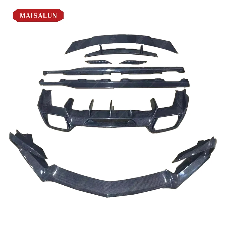 High Quality RZ Style Car Accessories Carbon Fiber Body Kit for Mercedes-Benz AMG GT 2018-2020 With Front Lip Side Skirt Spoiler