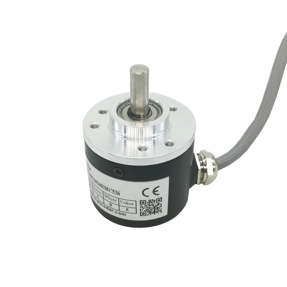 

600ppr 6mm solid shaft outer diameter 38mm line driver rotary encoder supply voltage 5V Incremental Rotary Encoder