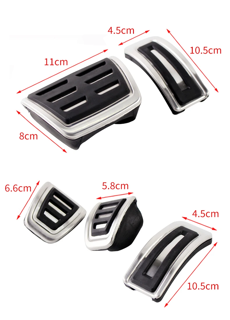 Für Volkswagen VW Polo A05 Golf A7 Passat Auto Fuß Pedale Gaspedal Bremspedal Kupplung Pedale Rest Pedale Innen Zubehör – Detail 6