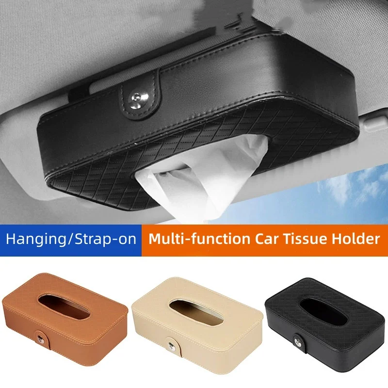 

Автомобильный держатель для салфеток, автомобильные принадлежности, кожаный чехол для салфеток, диспенсер для полотенец, автомобильные гаджеты, солнцезащитный козырек, аксессуары, универсальные