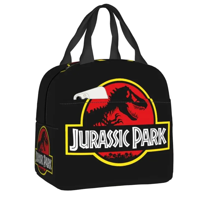 Jurassic Park Insulated Lunch Bag for Camping Dinosaur World Cooler Thermal Lunch Box Women Children Food Container Tote Bags