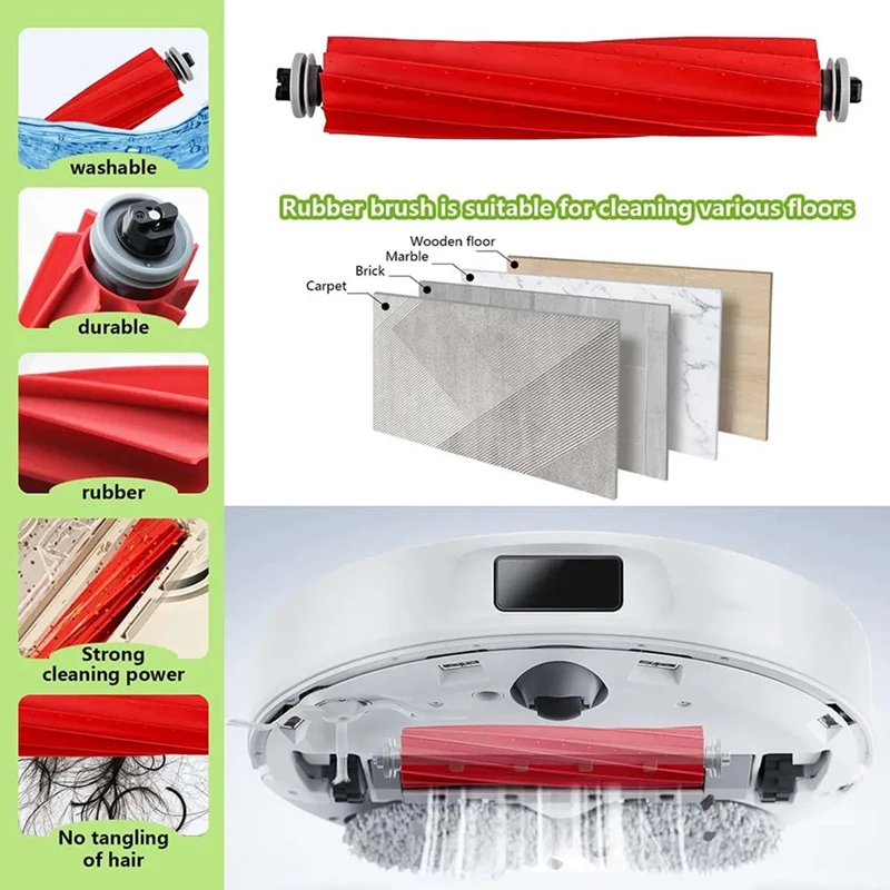 For Roborock Qrevo Maxv Qrevo S Qrevo Pro Vacuum Cleaner Main Side Brush Hepa Filter Mop Cloth Dust Bags Parts