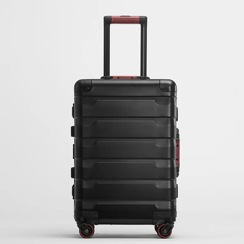 Imagem -06 - Todos os Alumínio Bagagem de Viagem para Homens e Mulheres High End Trolley Mala Caixa Rígida Carry-on Estudante Nova Tendência 20 24 Polegada