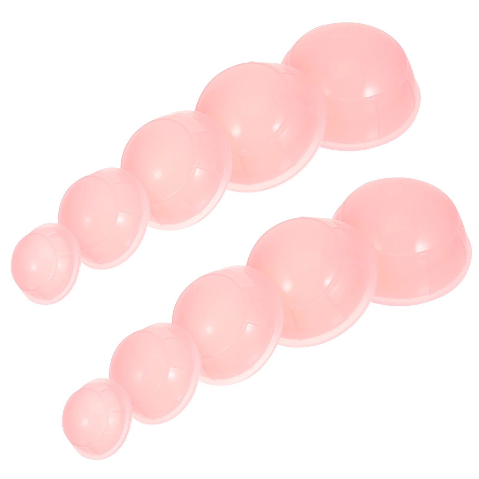 

12pcs Silicone Cupping Massager Pink Set Portable Body Moisture Absorption Massager Muscle Relaxation Anti Cellulite