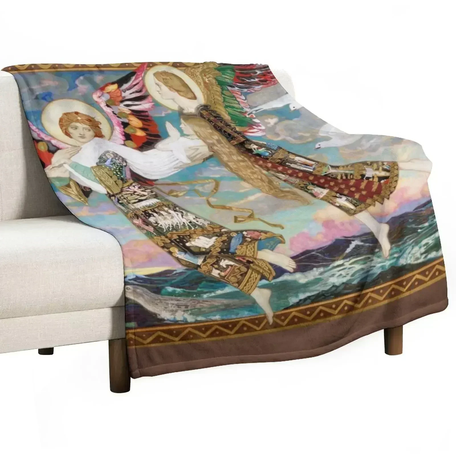 Saint Bride Saint Brigid of Kildare John Duncan Throw Blanket Thin Extra Large Throw Retros Sofa Quilt For Baby Flannel Blankets
