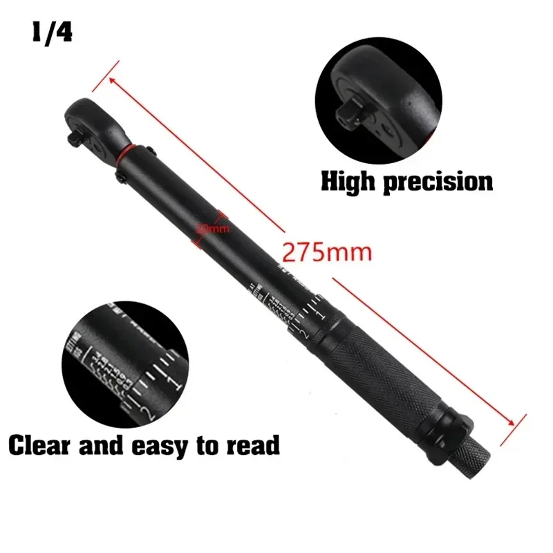 3-230N.m Torque Wrench 1/2\'\' 3/8\'\' 1/4\'\' Square Drive Preset Bicycle Torques Key Two-way Ratchet Car Bike Automotive Hand Tools