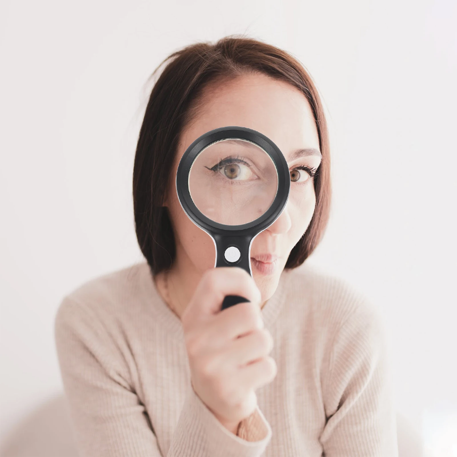 

Handheld 10X Magnifying Glass Led Light Reading Magnifier For Kids Children School Home Old Man Seniors Tool