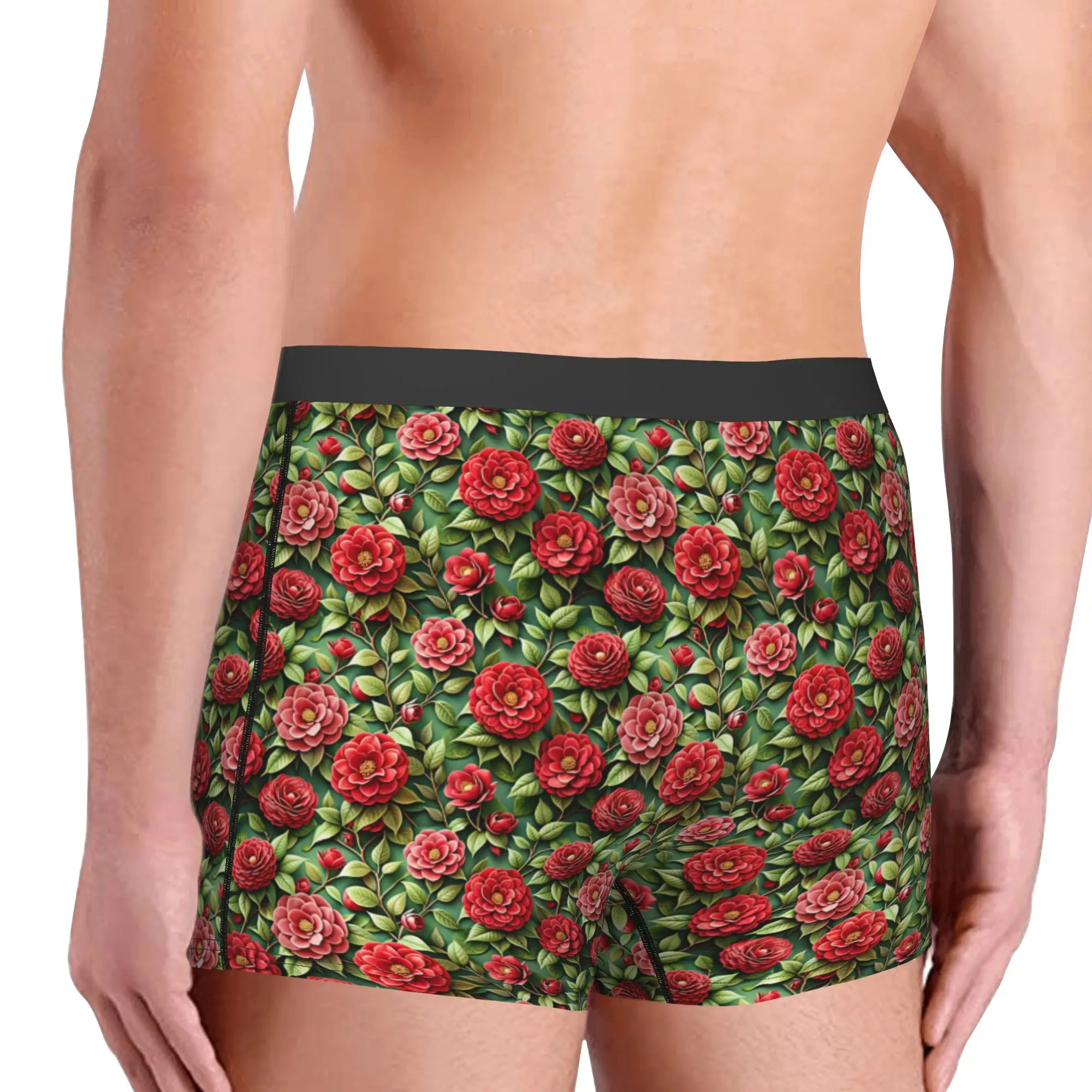 Luxury High 3D Floral Boxer Shorts For Homme 3D Print Fashion Trend 3D Flowers Underwear Panties Briefs Breathable Underpants